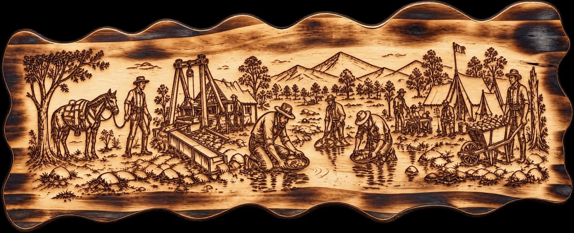Wood-Burnt/Laser Prospecting Scene
