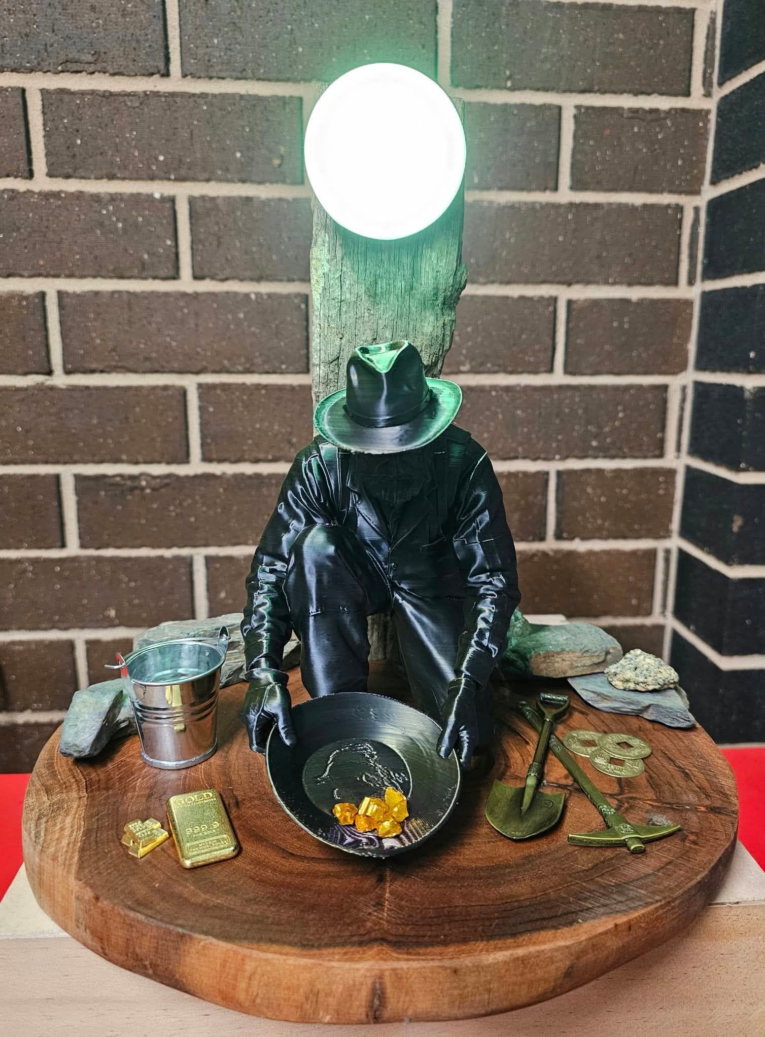 "Gold Prospector" Light Display Diorama