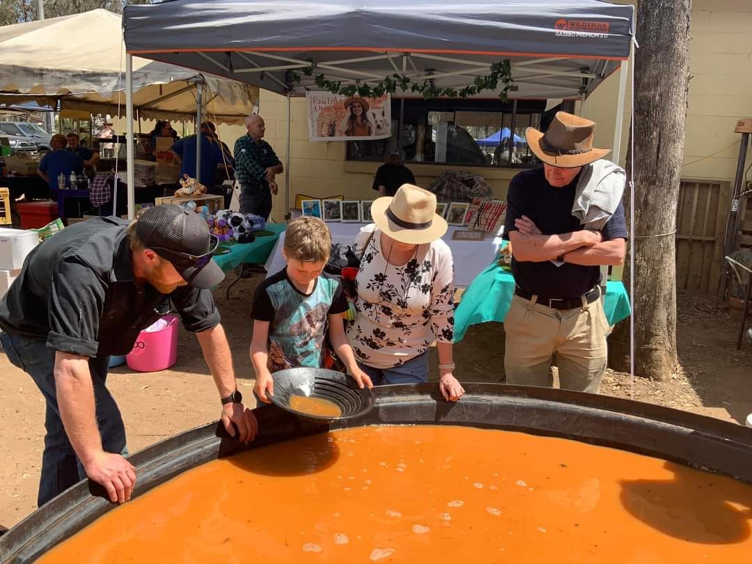 People taking part in activities at the Gold Bash