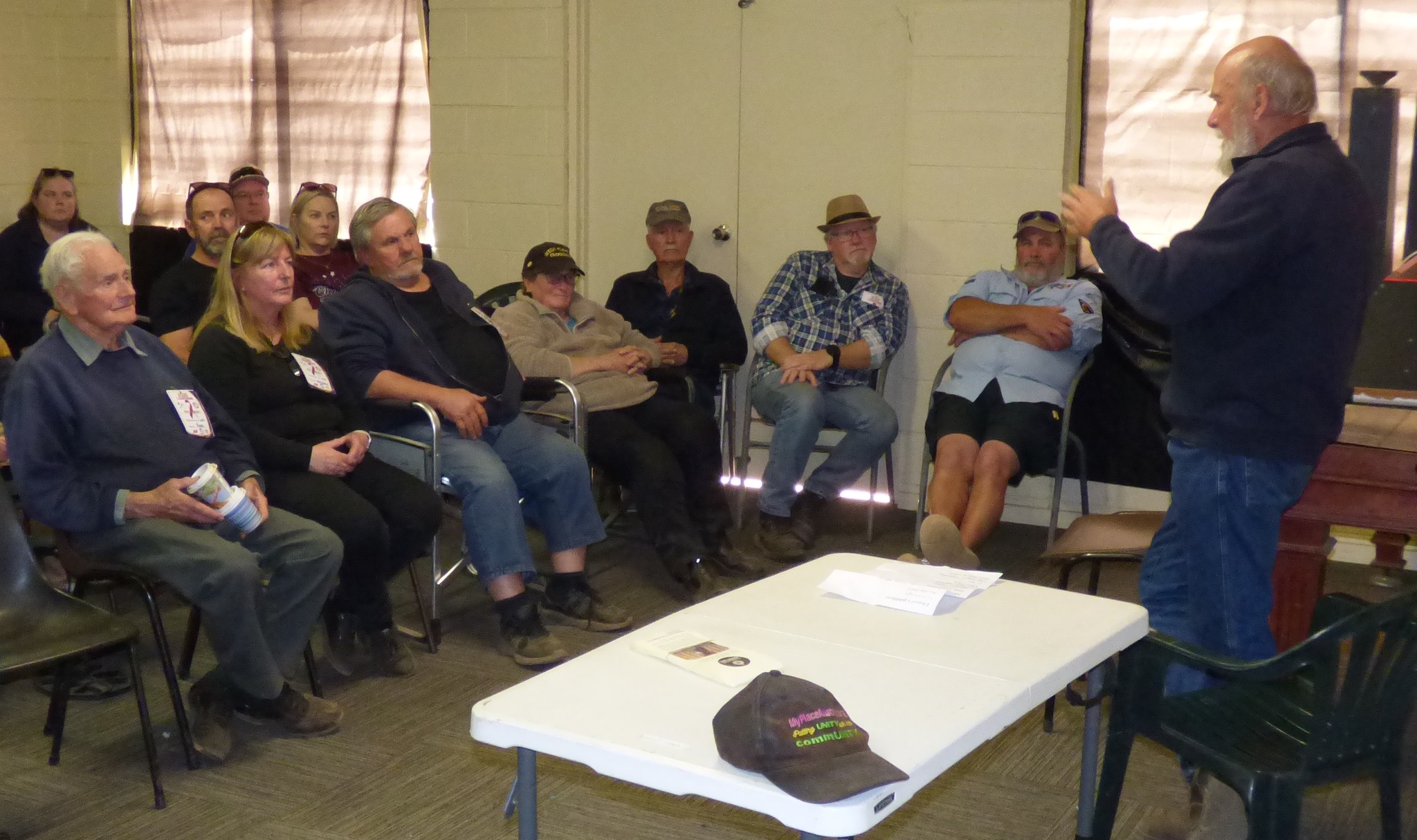 John Tully speaking at the Laanecoorie Gold Bash